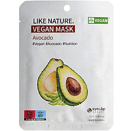 Маска для лица с авокадо Eyenlip Like Nature Vegan Mask Pack Avocado 25 мл (8809555253105)
