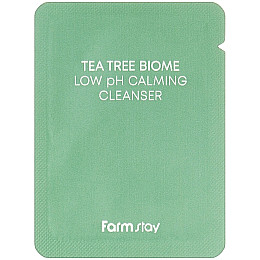 Пенка для умывания с низким pH пробник FarmStay Tea Tree Biome Low Ph Calming Cleanser 2 мл (8809783324493)