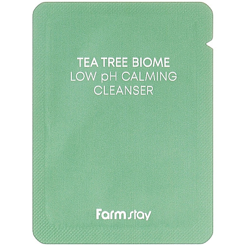 Пенка для умывания с низким pH пробник FarmStay Tea Tree Biome Low Ph Calming Cleanser 2 мл (8809783324493)