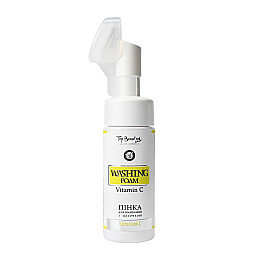Пінка для вмивання з вітаміном С з щіточкою Top Beauty Washing Foam Vitamin C 150 мл (4820169180094)