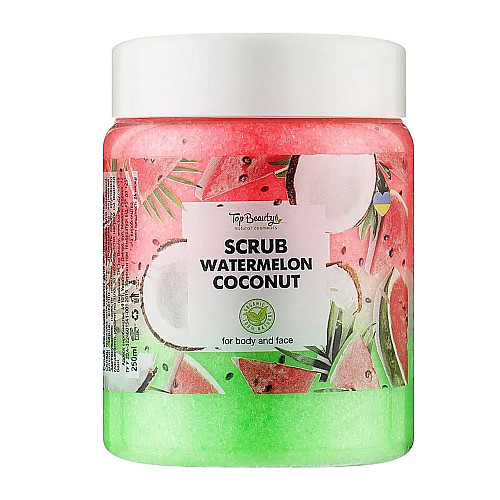 Скраб для тіла на основі кокосової олії Арбуз Top Beauty Scrub Watermelon Coconut 250 мл (4820169180131)