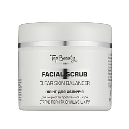Скраб-пилинг для жирной и проблемной кожи лица Top Beauty Facial Scrub Clear Skin Balancer 100 мл (4820169184146)
