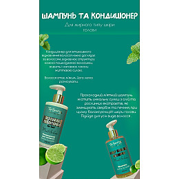 Кондиціонер для відновлення волосся Top Beauty М'ята-Лайм Restoring Conditioner For Hair Mint&Lime 250 мл (4820169184665)