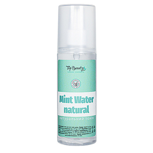 Тоник для лица натуральный Мятная вода Top Beauty Mint Water natural 120 мл (4820169180945)