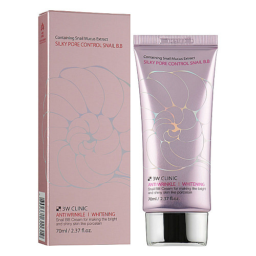 ВВ крем з муцином равлика 3W Clinic Silky Pore Control Snail BB Cream 70 мл (8809331311319)