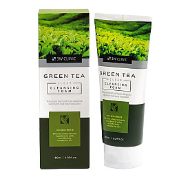 Пінка для вмивання з зеленим чаєм 3W Clinic Green Tea Clear Cleansing Foam 180 мл (8809494585183)