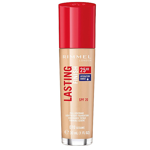 Тональна основа для обличчя Rimmel Lasting Finish 25h Foundation SPF20 070 - Sesame 30 мл (3616301236009)