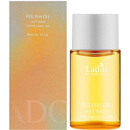 Парфумерна олія для гладкості волосся з юдзу La'dor Polish Oil Wet Hair White Yuja 10 мл (8809789633438)