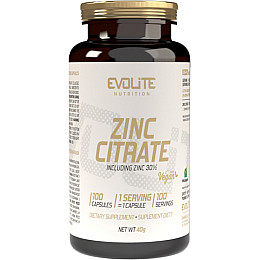 Цинк цитрат Evolite Nutrition Zinc Citrate 100 вегетаріанських капсул (27653)