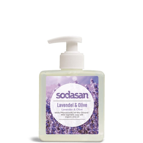 Жидке органічне мило Sodasan Lavender-Olive заспокійливе з лавандовою та оливковою олією 300 мл