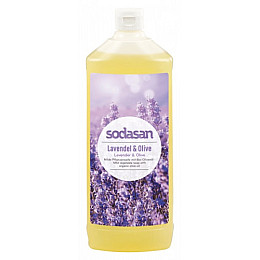 Органическое жидкое мыло Sodasan Lavender-Olive успокаивающее с лавандовым и оливковым маслом 1 л