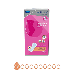 Прокладки урологічні при нетриманні сечі Paul Hartmann MoliCare Premium lady pad 0.5 краплі 28 шт