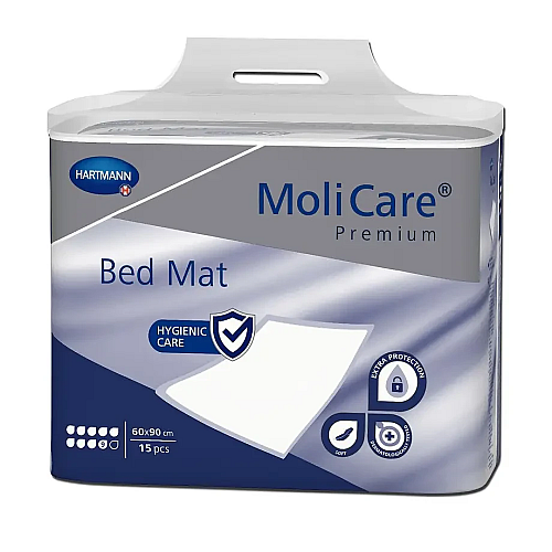 Пеленки Paul Hartmann MoliCare Premium Bed Mat 9 капель 60x90 см с суперабсорбентом 15 шт