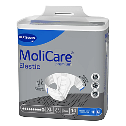 Подгузники нічні для дорослих Paul Hartmann MoliCare Premium Elastic 10 крапель XL 14шт