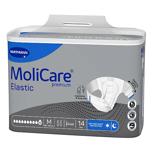 Подгузники нічні для дорослих Paul Hartmann MoliCare Premium Elastic 10 крапель M 14 шт