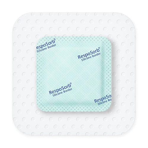 Повязка самоклеящаяся с суперабсорбирующим полимером Paul Hartmann RespoSorb Silicone Border 8х8 см 1 шт