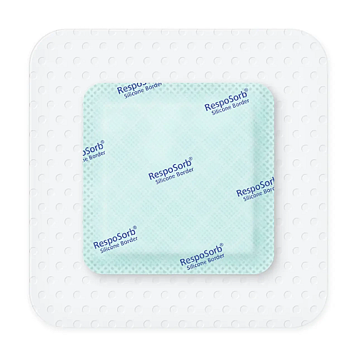 Повязка самоклеящаяся с суперабсорбирующим полимером Paul Hartmann RespoSorb Silicone Border 10х10 см 1 шт