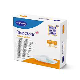 Повязка самоклеящаяся с суперабсорбирующим полимером Paul Hartmann RespoSorb Silicone Border 12,5х12,5 см 1 шт