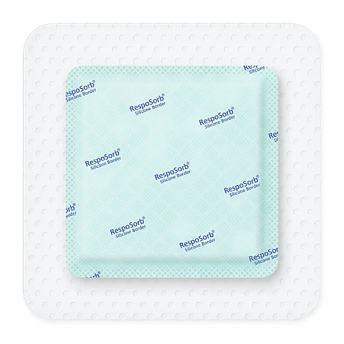 Повязка самоклеящаяся с суперабсорбирующим полимером Paul Hartmann RespoSorb Silicone Border 12,5х12,5 см 1 шт
