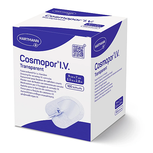 Повязка пленочная Paul Hartmann Cosmopor I.V. Transparent для фиксации внутривенных канюль 9х7 см 1шт