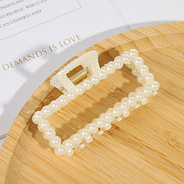 Крабик для волос ANbeauty 10 см Квадрат Молочный (AN0103296)