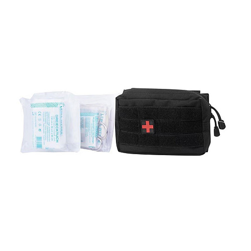 Аптечка-набор первой помощи Mil-Tec 25 элементов First Aid Set Black (16025302)