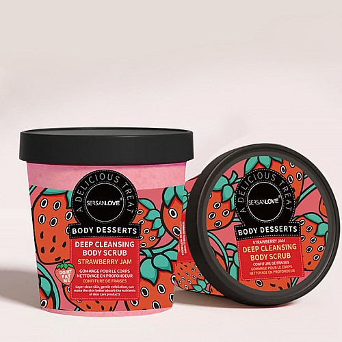Скраб для тела Sersanlove Deep Cleansing Body Scrub Strawberry Jam 220 г