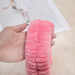 Пов'язка для голови плюшева ANbeauty 19х5.5 см Рожевий (AN0103154)