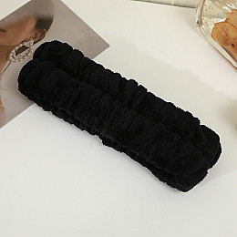 Пов'язка для голови плюшева ANbeauty 19х5.5 см Black (AN0103156)