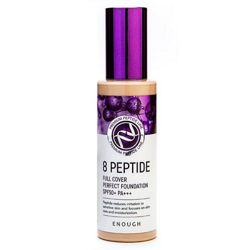 Тональний крем для обличчя Enough 8 Peptide Full Cover Perfect Foundation 100 мл № 23 Темно-бежевий (EN 4871)