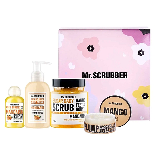 Подарковий набір косметики по догляду для обличчя та тіла Mr.Scrubber Orange Care 4 шт (Mr 0284)
