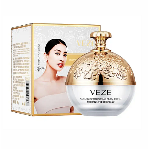 Крем для лица с коллагеном и жемчугом VEZE Collagen Bouncing Pearl Cream 30 г (FZ44210)