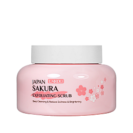 Очищувальний скраб пілінг для обличчя Laikou Japan Sakura Exfoliating Scrub з ніацинамідом 100 г (LK 88965A)