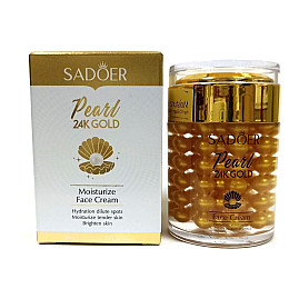 Увлажнюючий крем для обличчя Sadoer Pearl 24К Gold Moisturize Face Cream з колоїдним золотом 60 г (SD58055)