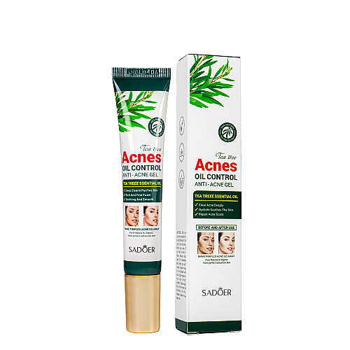Локальний гель від акне Sadoer Tea Tree Acnes Oil Control Gel з екстрактом чайного дерева 20 мл (SD50804)