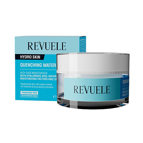 Крем для обличчя зволожуючий для сухої та нормальної шкіри REVUELE Quenching Hydro Skin 50 мл (5060565108424)