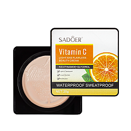 Тональний крем водостійкий і кушон Sadoer Vitamin C Light 20 г 02 Бежево-рожевий (SD96000)