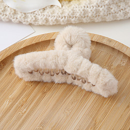 Крабик плюшевий для волос ANbeauty 11 см Бежевий (AN0103260)