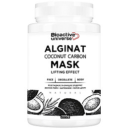 Альгинатная маска для лица и тела Bioactive universe с кокосовым углем 200 г (hub_vpmiyq)