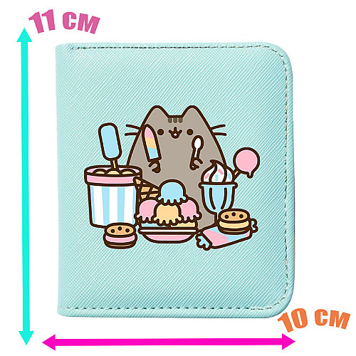 Кошелек 2Life Pusheen cat 11х10 см Кот со сладостями Мятный (v-12192)