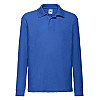 Поло Fruit of the loom 65/35 Long sleeve polo Kids 104 см Синий (63-201-0)