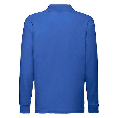 Поло Fruit of the loom 65/35 Long sleeve polo Kids 104 см Синий (63-201-0)