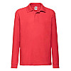 Поло Fruit of the loom 65/35 Long sleeve polo Kids 116 см Красный (63-201-0)