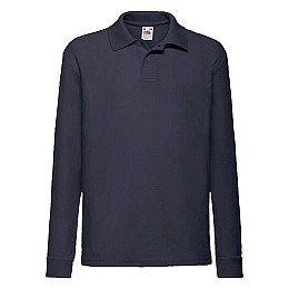 Поло Fruit of the loom 65/35 Long sleeve polo Kids 116 см Темно-синий (63-201-0)