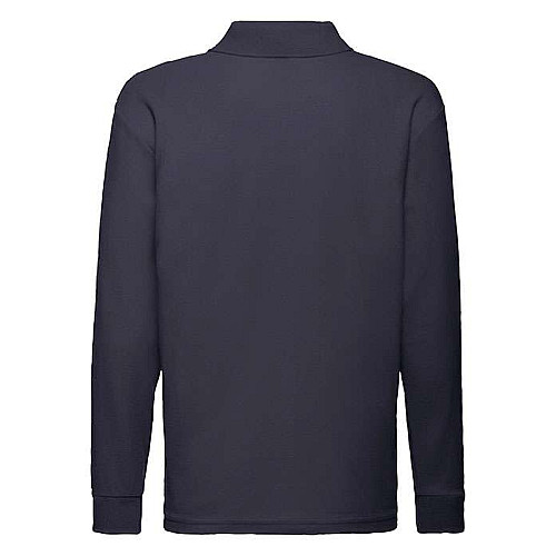 Поло Fruit of the loom 65/35 Long sleeve polo Kids 140 см Темно-синий (63-201-0)