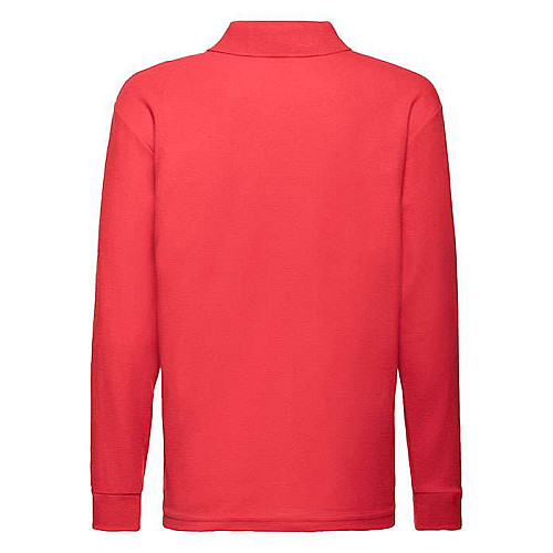 Поло Fruit of the loom 65/35 Long sleeve polo Kids 104 см Красный (63-201-0)