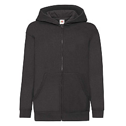 Толстовка Fruit of the loom Classic hooded sweat jacket Kids 164 см Черный (62-045-0)