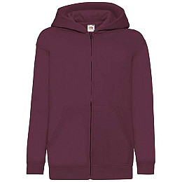 Толстовка Fruit of the loom Classic hooded sweat jacket Kids 128 см Бордовый (62-045-0)
