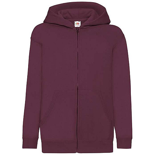Толстовка Fruit of the loom Classic hooded sweat jacket Kids 152 см Бордовый (62-045-0)