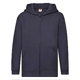 Толстовка Fruit of the loom Premium hooded sweat jacket Kids 116 см Темно-синий (62-035-0)